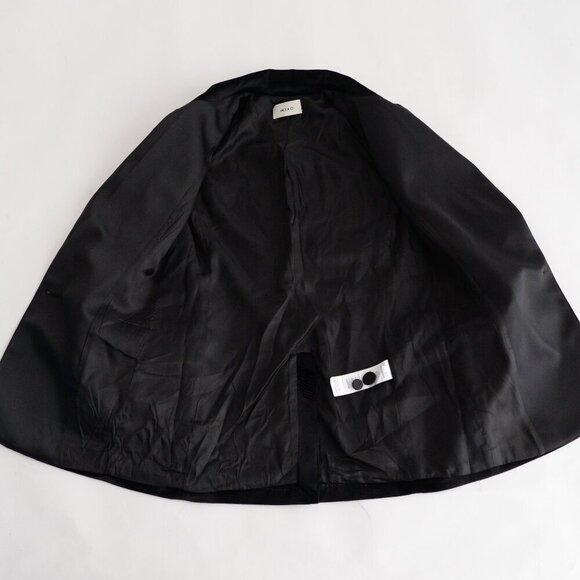 Vicolo Black Single Button Velvet Satin Lapel Collar Designer Blazer S - Picture 13 of 14